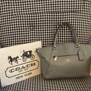 Coach Prairie grey Leather Satchel